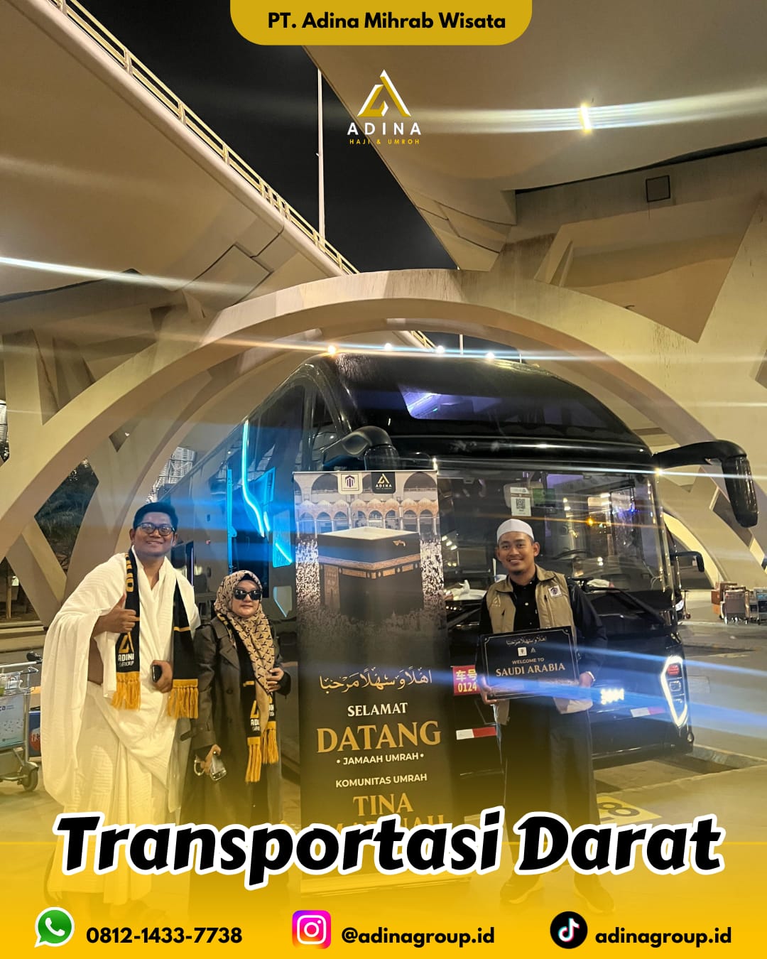 Bus transportasi jamaah yang nyaman